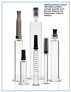 Catalent produces around 300 million prefilled syringes annually at its Brussels, Belgium and Bloomington, Indiana facilities.