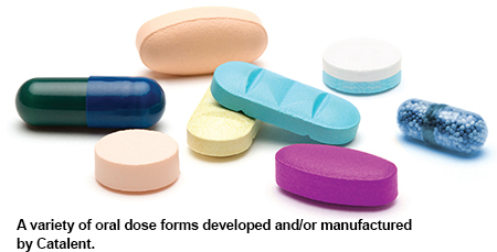A variety of oral dose forms developed and/or manufactured by Catalent.