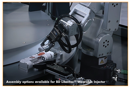 Assembly options available for BD Libertas™ Wearable Injector