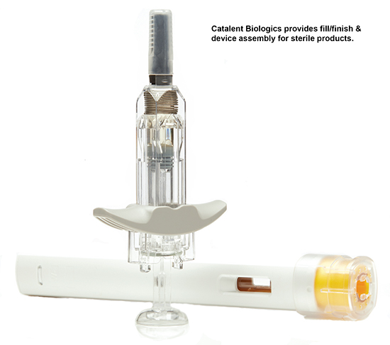Catalent Biologics provides fill/finish & device assembly for sterile products.